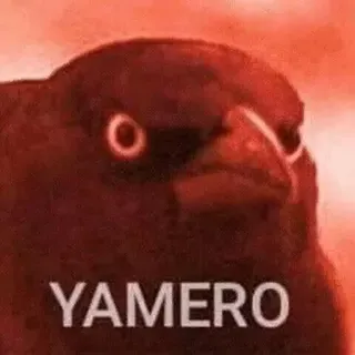 😠 YAMERO bird, yamero, stop, animal telegram sticker