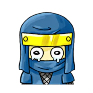 😭 Cartoon, Ninja, Guerrier, Anime, Combat, Masque telegram sticker