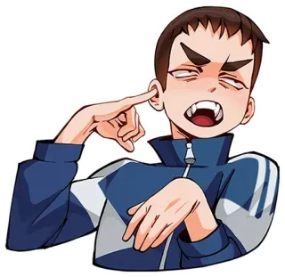 😒 Anime, Kartun, Marah, Remaja, Potret, Emosi whatsapp sticker