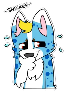 😂 SNICKER cartoon, animal, dog, snicker, laughing telegram sticker