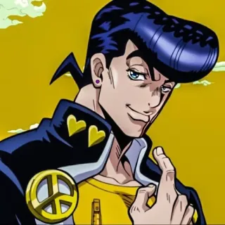 💎 Josuke Higashikata JoJo's Bizarre Adventure: Diamond is Unbreakable อนิเมะ, มังงะ, นิ้วกลาง, โจโจ้ telegram sticker
