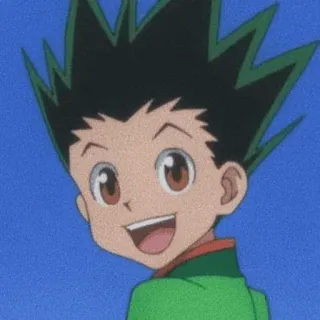 🌿 Gon Freecss Hunter x Hunter Anime, Gon, Hunter, Souriant, Dessin animé telegram sticker