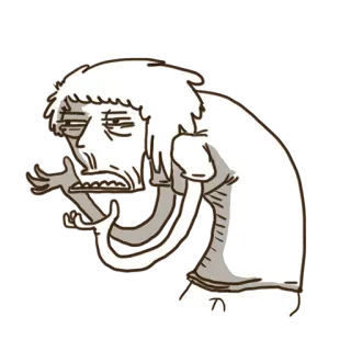 😑 Cartoon, Figur, Zeichnung, Ausdruck, Seltsam, Lustig telegram sticker