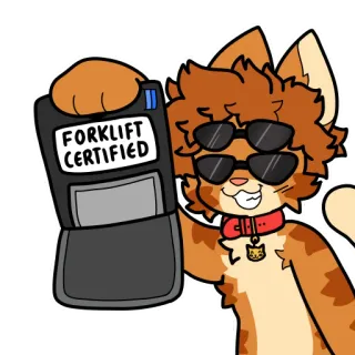 🪪 FORKLIFT CERTIFIED telegram sticker