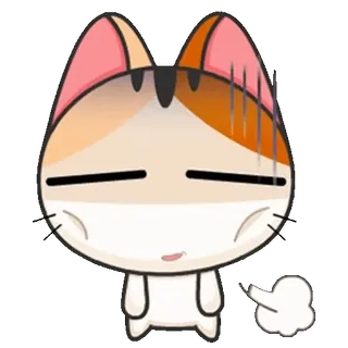 😤 แมว, การ์ตูน, อีโมจิ, ตัวละคร telegram sticker