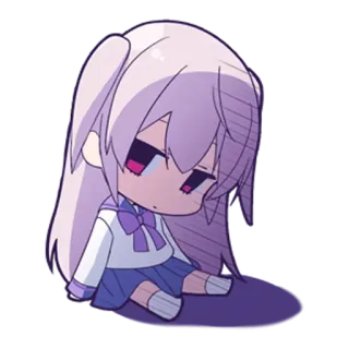 😰 Anime, Chibi, Garota, Fofo, Mangá telegram sticker
