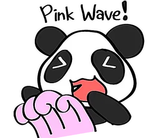 🌊 panda, animal, cute, sticker, cartoon telegram sticker