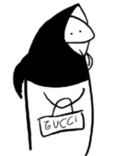 😊 GUCCI gucci, шопинг, люкс, мем, сумка, мультфильм whatsapp sticker