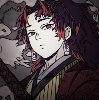 😱 Yoriichi Tsugikuni Demon Slayer アニメ, 鬼滅の刃, 縁壱, キャラクター, 漫画 telegram sticker