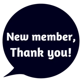 ❤ New member, Thank you! neues Mitglied, danke, gruß, willkommen, wertschätzung, kunde whatsapp sticker