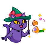 Witch Cat telegram stickers