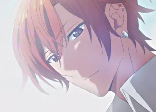 😕 Anime, Manga, Junge, Illustration, Rote Haare, Charakter telegram sticker