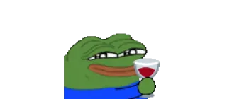 🍷 Pepe the Frog pepe, rana, vino, sorseggiare, meme, meme di internet telegram sticker