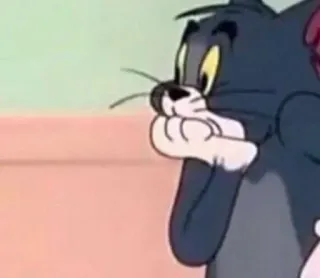🍚 Tom Tom and Jerry cartoon, kat, grappig, verbaasd, animatie whatsapp sticker