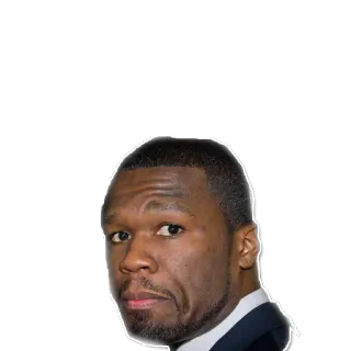 😮 50 Cent rapper, 50 Cent, beroemdheid, muzikant, portret telegram sticker
