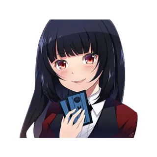 😊 Yumeko Jabami Kakegurui Anime, Kakegurui, Yumeko Jabami, Cartes, Jeux d'argent, École, Fille whatsapp sticker