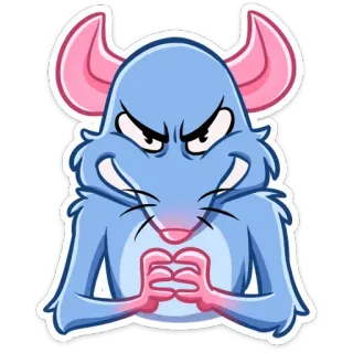 😡 souris, rat, dessin animé, animal, mignon, drôle, illustration telegram sticker