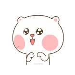 😊 귀여운, 곰, 카와이, 동물, 만화, 스티커 telegram sticker