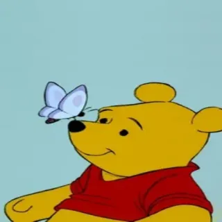 🤭 Winnie the Pooh Winnie the Pooh, cartoon, butterfly, cute telegram sticker