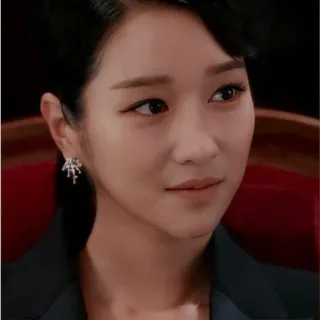 ☺️ mujer, retrato, cara, coreana, actriz, pendientes telegram sticker