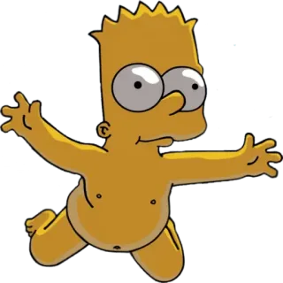 👶 Bart Simpson The Simpsons Bart Simpson, The Simpsons, Kartun, Karakter telegram sticker