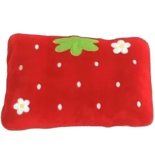 🫥 strawberry, fruit, pillow, red, white, green telegram sticker