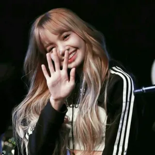 👋 Lisa Lisa, Blackpink, K-pop, cantante, celebrità, donna, onda telegram sticker