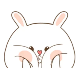 ☺️ süß, Hase, kawaii, Cartoon, Aufkleber, Tier telegram sticker