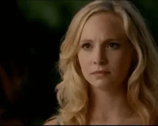 🦋 Caroline Forbes The Vampire Diaries 인물 사진, 여자, 금발, 진지한, 표정, 뱀파이어 다이어리 telegram sticker