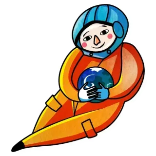 🥰 astronaut, space, earth, planet, outer space, exploration telegram sticker