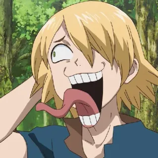 💈 Anime, Lustig, Gesicht, Zunge, Albern telegram sticker