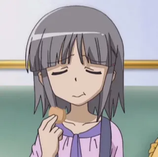 😋 Anime, Ragazza, Mangiare, Personaggio telegram sticker