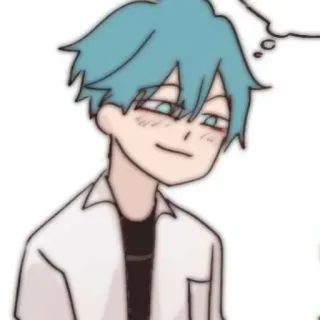 🎧 Desenho animado, Anime, Personagem, Menino, Ilustração whatsapp sticker
