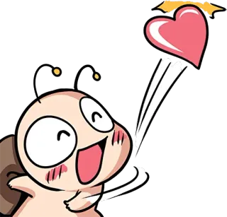 🐌 Kartun, Hati, Cinta, Senang, Lucu whatsapp sticker