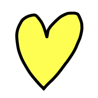 💛 corazón, amarillo, amor, símbolo telegram sticker