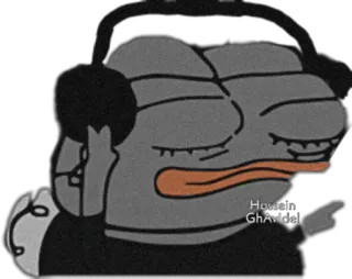 🎧 Hossein GhAvidel meme, Pepe, Hossein, Ghavidel, personage, internet, humor telegram sticker