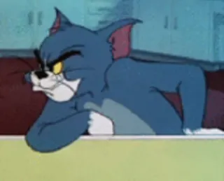 😗 Tom Cat Tom and Jerry кот, мультфильм, злой, анимация, заговор whatsapp sticker