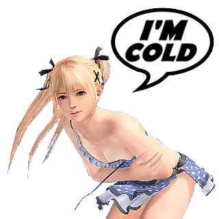 💨 I'M COLD anime, cô gái, lạnh, hoạt hình, nhãn dán telegram sticker