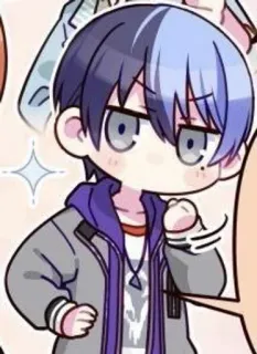 👍 Anime, Chibi, Fofo, Personagem, Desenho animado whatsapp sticker