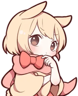 🤔 动漫女孩, 可爱, 卡通, Q版, 卡哇伊 telegram sticker