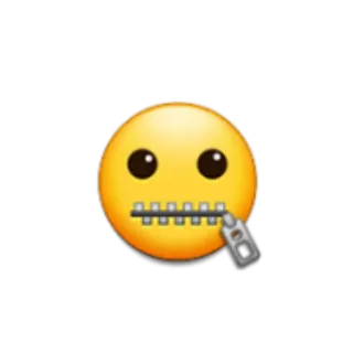 🤐 Zíper, Emoji, Cala a boca, Silêncio telegram sticker