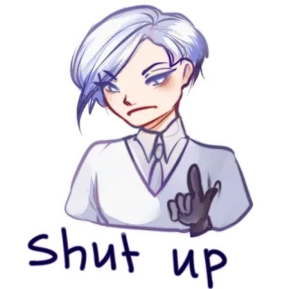 🤕 shut up onbeschoft, belediging, beledigend, hou je mond, respectloos telegram sticker
