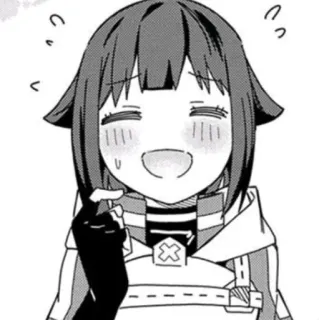 😅 애니메이션, 만화, 만화영화, 캐릭터, 소녀, 행복한 telegram sticker
