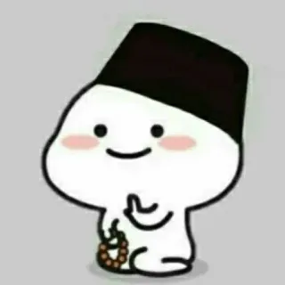 📿 Cartoon, Islamisch, Hut, Figur, Gebetskette telegram sticker