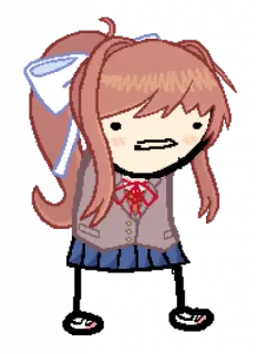 💚 Monika Doki Doki Literature Club! anime, video game, monika, doki doki literature club telegram sticker
