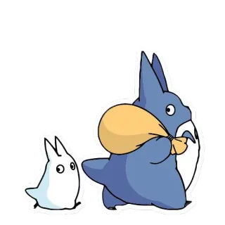 👀 Totoro Totoro, Anime, Kreskówka, Słodkie, Kawaii, Postać telegram sticker