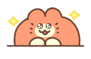 🍊 mignon, kawaii, joyeux, animal, chat, étincelle telegram sticker