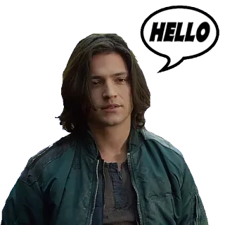 👋 HELLO hombre, hola, saludo, chaqueta telegram sticker