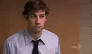 😒 Jim Halpert The Office tv show, the office, jim halpert, funny, meme, expression, nbc telegram sticker