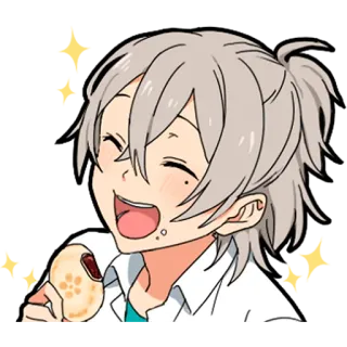 ✨ Anime, Sourire, Joyeux, Garçon, Gai, Dessin animé, Mignon, Jeunesse telegram sticker